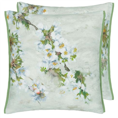 Fleur D'assam Platinum Linen Cushion