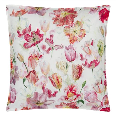 Outdoor Tulip Garden Azalea Decorative Pillow