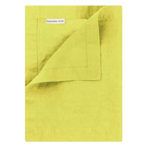 Lario Lemongrass Linen Table Cloth, Runner, Placemats & Napkins