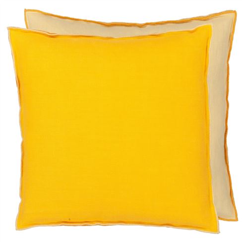 Brera Lino Mango & Maize Linen Cushion