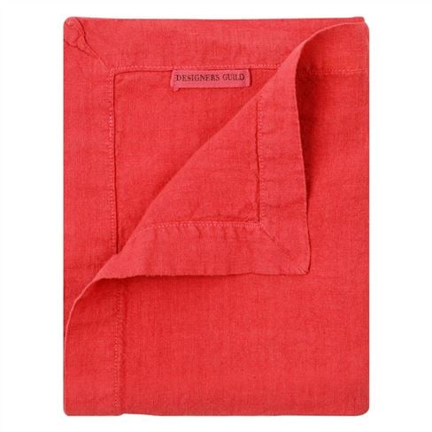 Lario Pimento Linen Placemats & Napkins