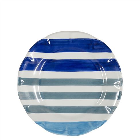 Varying Blue Stripes Side Plate