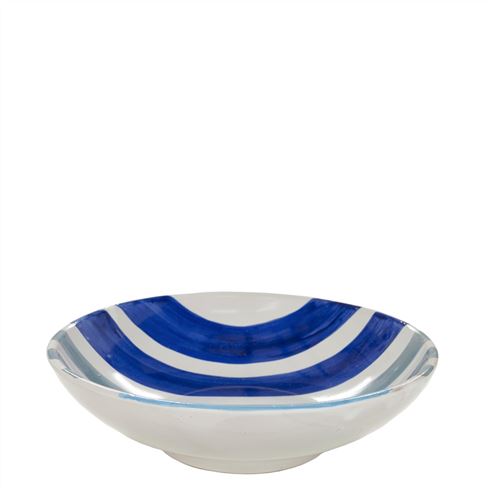 Varying Blue Stripes Pasta Bowl