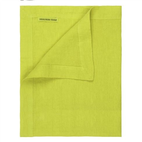 Lario Chartreuse Linen Table Cloth, Runner, Placemats & Napkins 