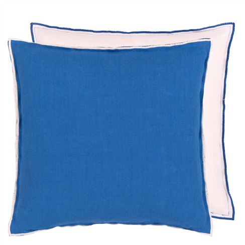 Brera Lino Indigo & Lagoon Decorative Pillow 