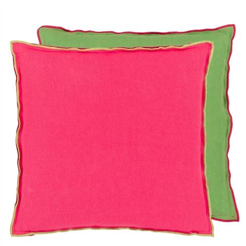 Cojin Brera Lino Cerise & Grass