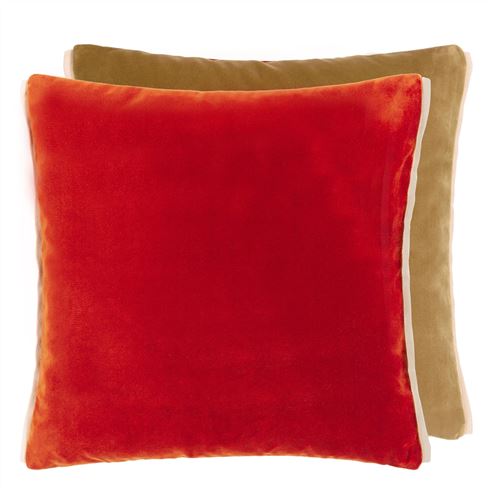 Varese Topaz Greengage Velvet Cushion