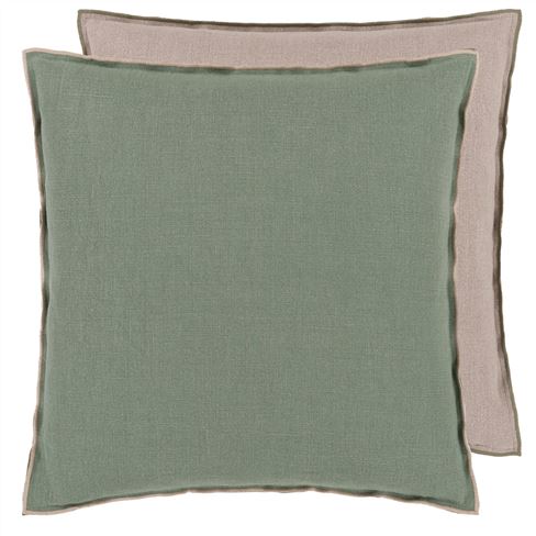 Brera Lino Thyme & Pebble Linen Decorative Pillow