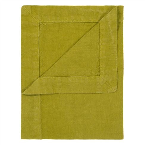 Lario Moss Linen Table Cloth, Runner, Placemats & Napkins 