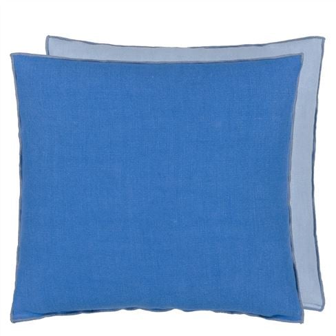 Brera Lino Cornflower & Lapis Linen Decorative Pillow