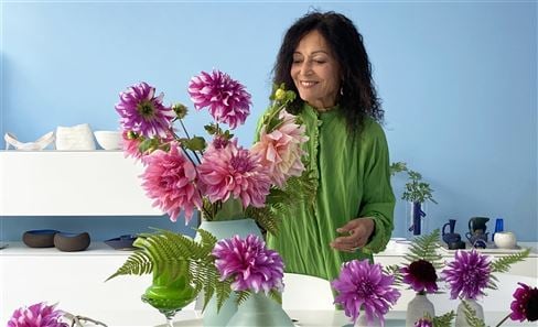 Tricia Guild dahlia collection with Sarah Raven