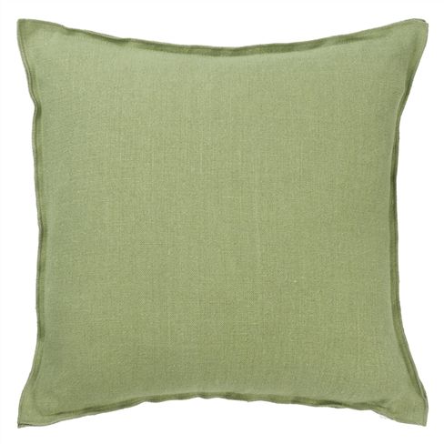Brera Lino Olive Linen Decorative Pillow 