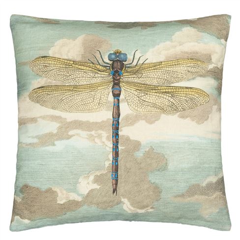 COUSSIN DRAGONFLY OVER CLOUDS SKY BLUE