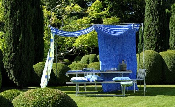 Outdoor Designers Guild fabrics used for cushions,
