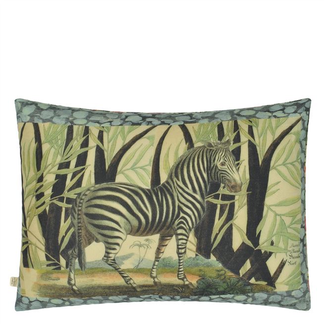 Zebras Sepia Cushion - Reverse