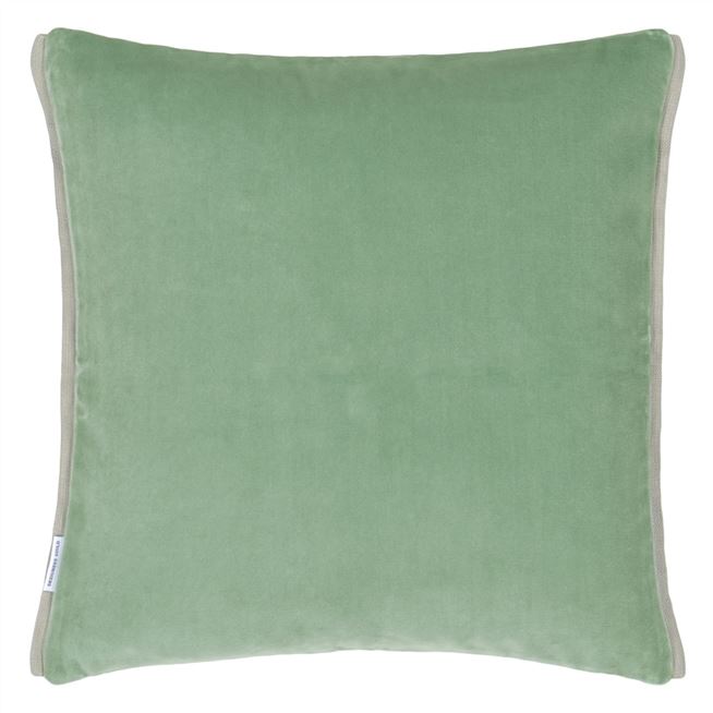 Varese Pale Jade & Celadon Cushion - Reverse