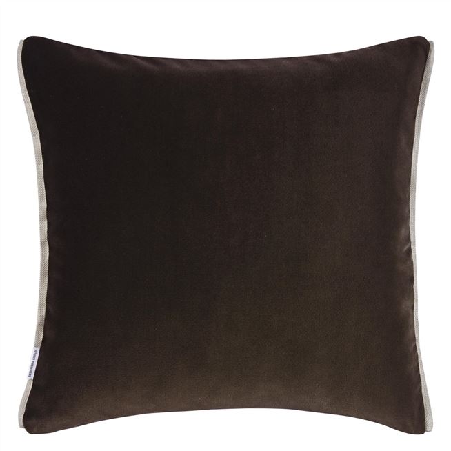 Varese Linen & Cocoa Cushion - Reverse