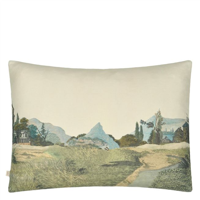 Birds of a Feather Parchment Cushion - Reverse