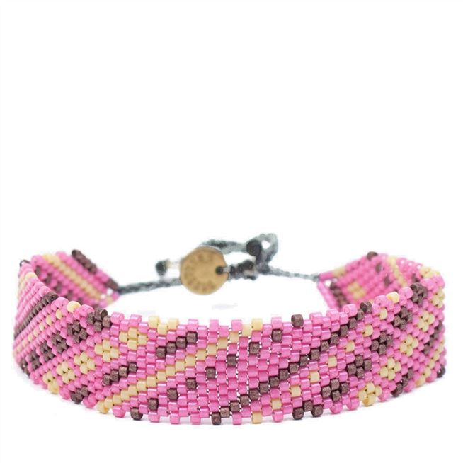 Pink Miyuki Beaded Bracelet