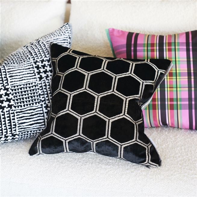 Manipur Noir Velvet Decorative Pillow