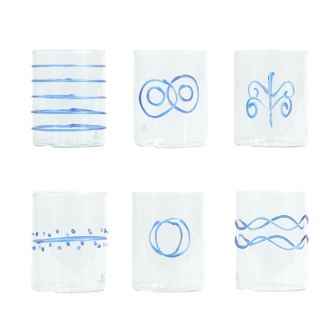 Deco Blue Set of 6 Glasses