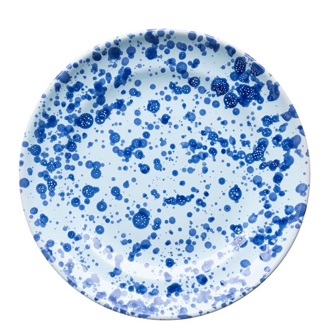 Blue Splatterware Dinner Plate