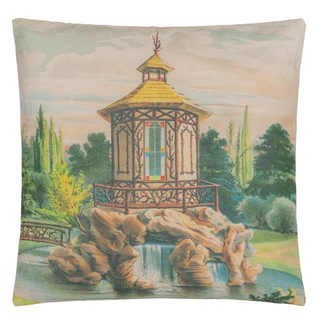 Bower of Roses Forest Cushion  - Reverse