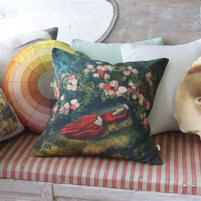 Bower Of Roses Forest Cushion