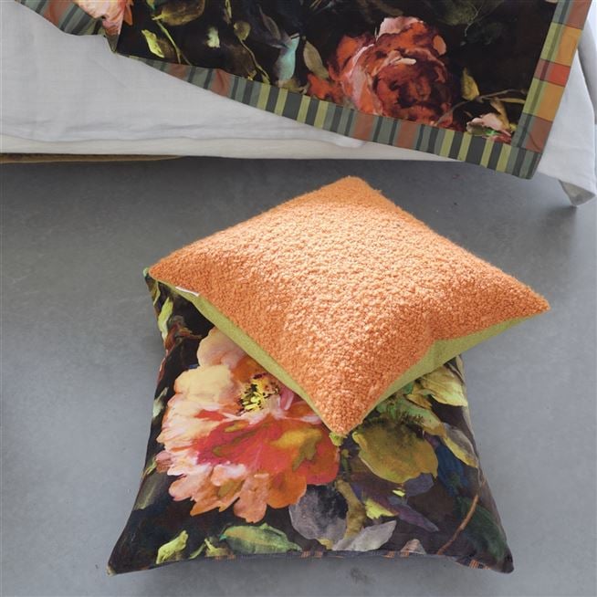 Gertrude Rose Chestnut Velvet Decorative Pillows