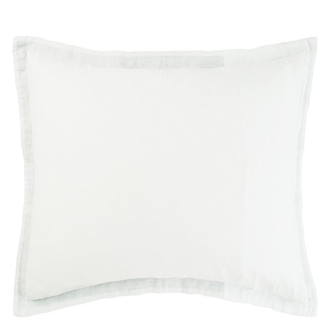 Biella Noir & Alabaster Eurpoean Square Oxford Pillowcase - Reverse