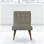 Eva Chair - White Buttonss - Walnut Leg - Rothesay Linen