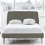 Cosmo Bed - White Buttons - Superking - Beech Leg - Rothesay Pumice