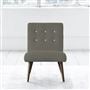 Eva Chair - White Buttonss - Walnut Leg - Rothesay Pumice