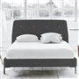 Cosmo Bed - White Buttons - Single - Metal Leg - Rothesay Smoke