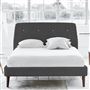 Cosmo Bed - White Buttons - Superking - Walnut Leg - Rothesay Smoke