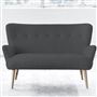 Florence Sofa - Self Buttons - Beech Leg - Rothesay Smoke