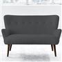 Florence Sofa - Self Buttons - Walnut Leg - Rothesay Smoke