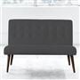 Eva Sofa - Self Buttons - Walnut Leg - Rothesay Smoke