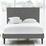 Polka Bed - White Buttons - Superking - Walnut Leg - Rothesay Zinc