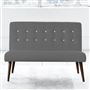 Eva Sofa - White Buttons - Walnut Leg - Rothesay Zinc