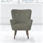 Florence Chair - White Buttonss - Walnut Leg - Zaragoza Driftwood
