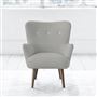 Florence Chair - White Buttonss - Walnut Leg - Zaragoza Eggshell