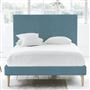 Square Bed - Double - Beech Leg - Brera Lino Ocean