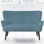 Florence 2 Seater - Self Buttons - Walnut Leg - Brera Lino Ocean