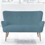 Florence 2 Seater - Self Buttons - Beech Leg - Brera Lino Ocean