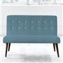 Eva 2 Seater - White Buttons - Walnut Leg - Brera Lino Ocean