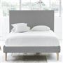 Square Bed - Single - Beech Leg - Cassia Zinc