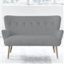 Florence 2 Seater - Self Buttons - Beech Leg - Cassia Zinc