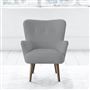 Florence Chair - Self Buttons - Walnut Leg - Cassia Zinc