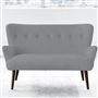 Florence 2 Seater - Self Buttons - Walnut Leg - Cassia Zinc